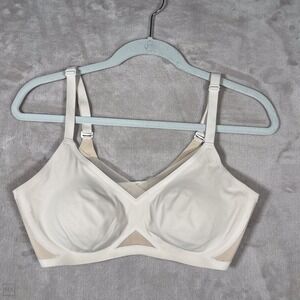 Honeylove Women's Bra Neutral Mesh Crossover Comfort M Beige